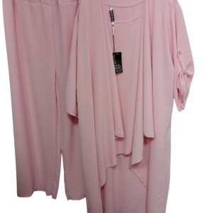 CONJUNTO DE CAMISETA /BLAZER/PANTALON LARGO MADE ITALY